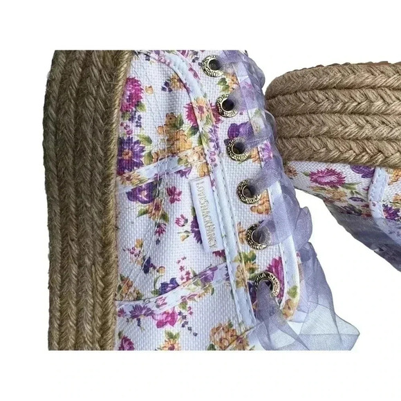 Superga x LoveShackFancy Flowers Rope Sneakers Size 41/US 11 - Picture 7 of 16